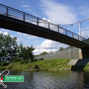 Lávka cyklostezky Greenway Jizera na Malé Skále